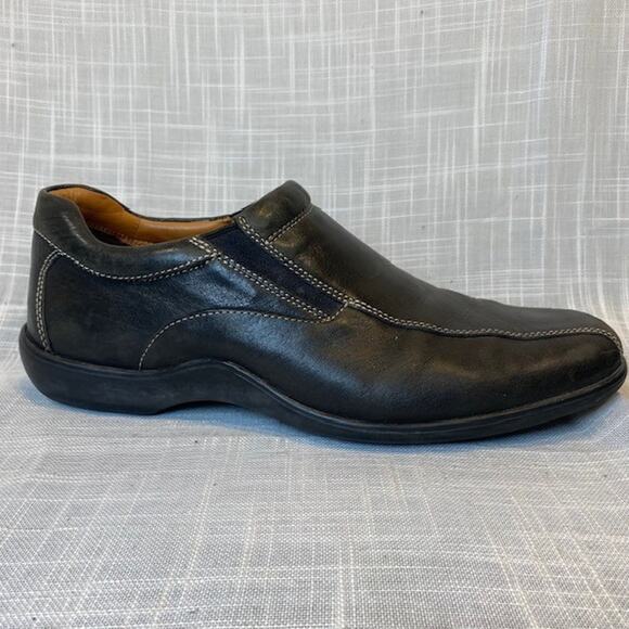 Cole Haan Black Bicycle Toe Contrast Stitch Slip On Loafer Mens 9.5 - Picture 2 of 7